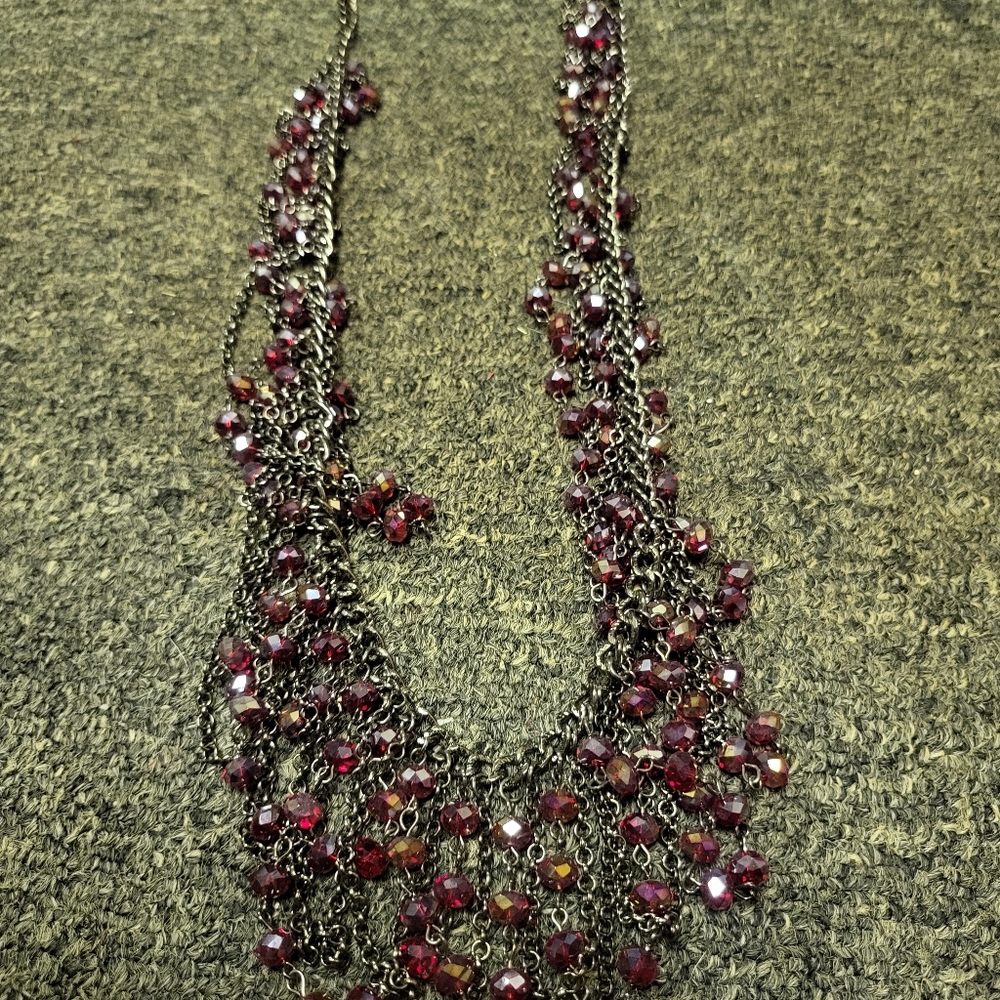 Beautiful Red Necklace and earrings